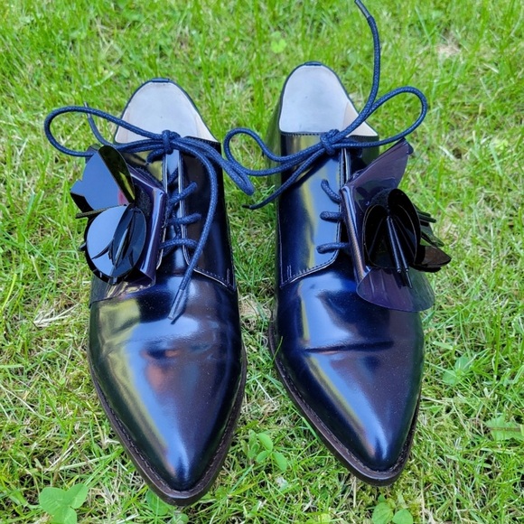 Delpozo Leather Lace up flats - Picture 7 of 7